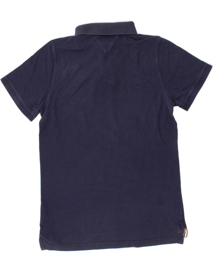 TOMMY HILFIGER Mens Polo Shirt Medium Navy Blue Cotton Vintage Tommy Hilfiger and Second-Hand Tommy Hilfiger from Messina Hembry 