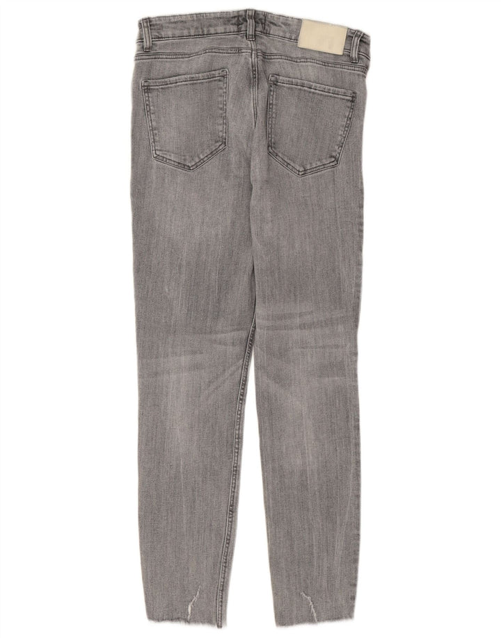 ZARA Dame Skinny Jeans EU 40 Medium W30 L26 Grå Bomuld