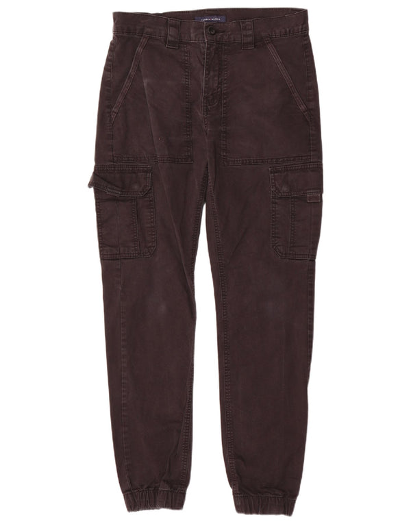 Tommy Hilfiger Herre Joggers Cargo Bukser W29 L30 Brun Bomuld