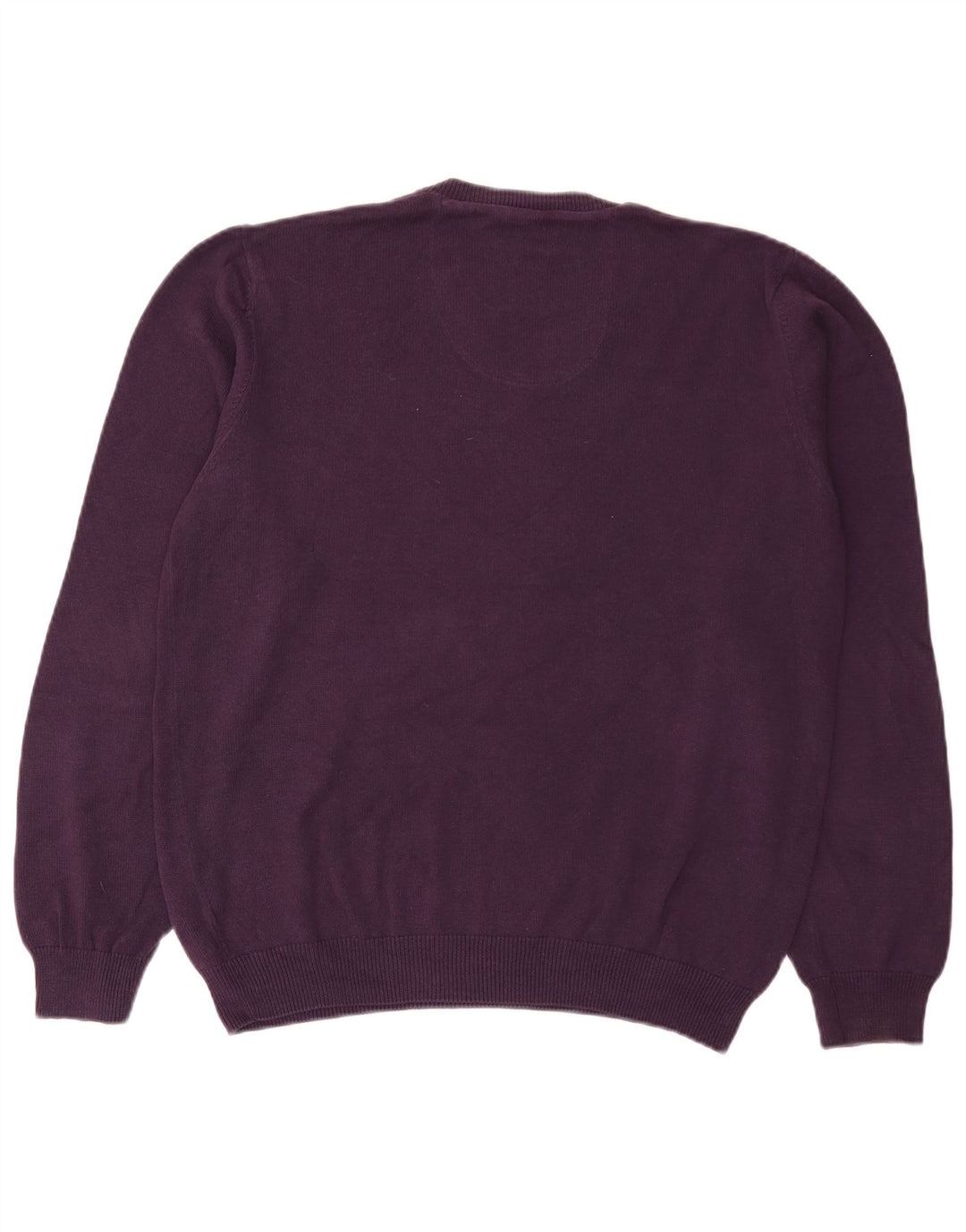 Marks & Spencer Herre Regular Fit V-hals sweater Medium Lilla Bomuld