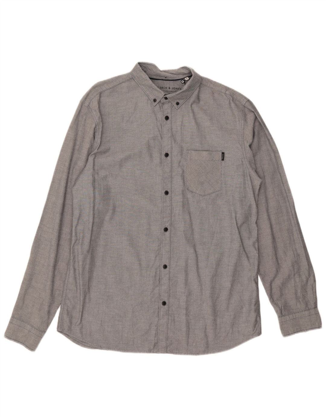 Jack & Jones herre Slim Fit skjorte XL grå bomuld