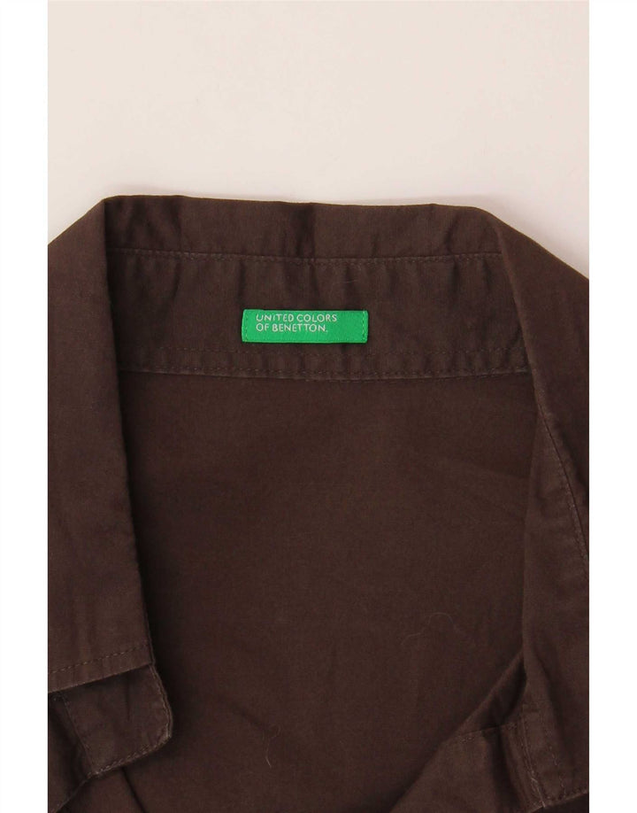Benetton Dame Pullover Shirt UK 14 Medium Brun