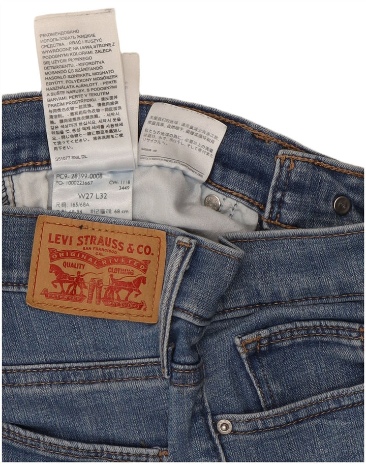 Levi's Dame Slankende Skinny Jeans W27 L32 Blå Bomuld