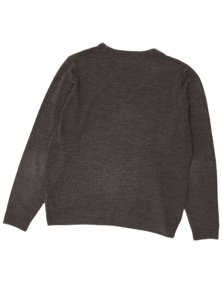 Marks & Spencer Herre V-hals sweater Stor Grå Akryl
