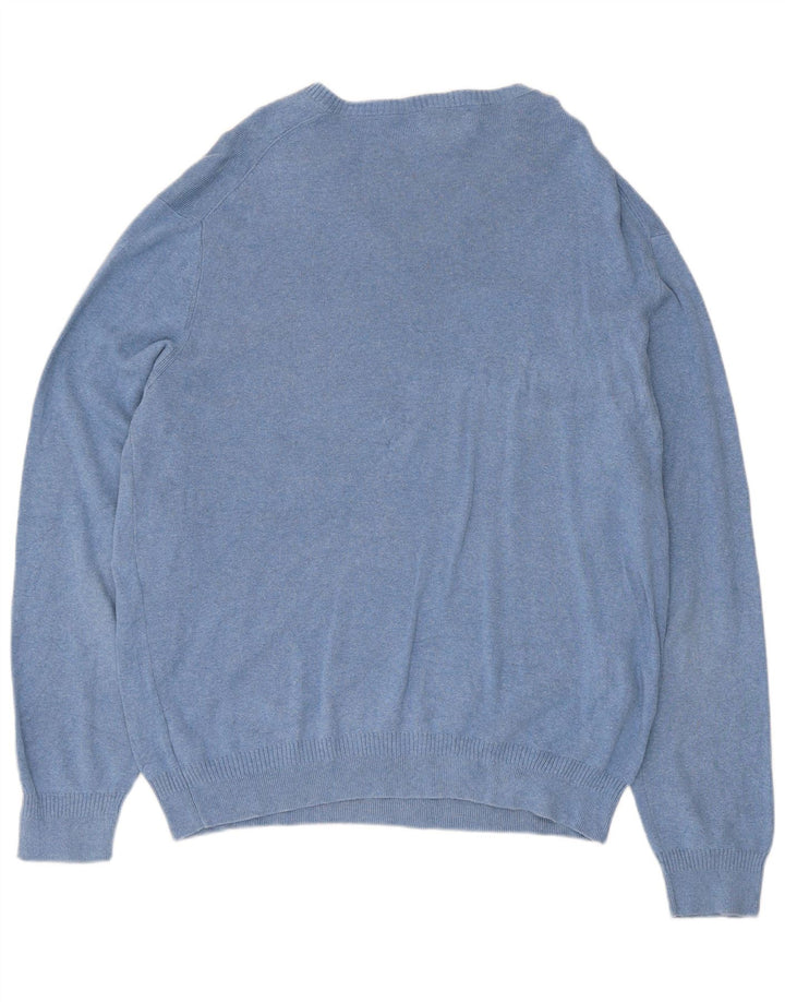 Calvin Klein Herre V-hals sweater Stor blå bomuld