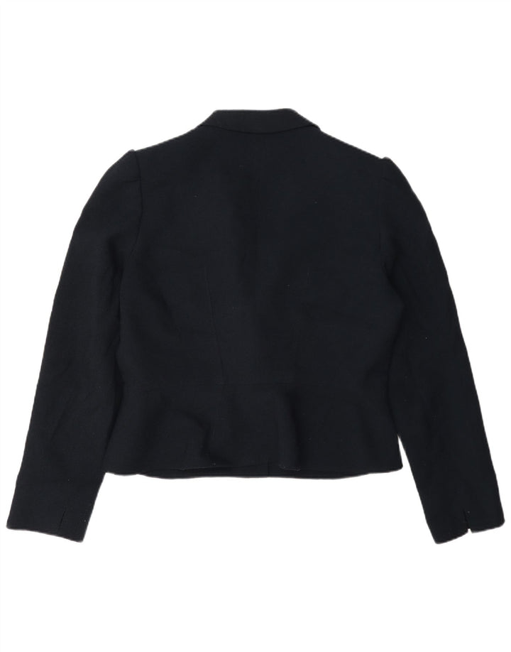 Hobbs Dame 2 Button Blazer Jacket UK 14 Large Navy Blue Polyester