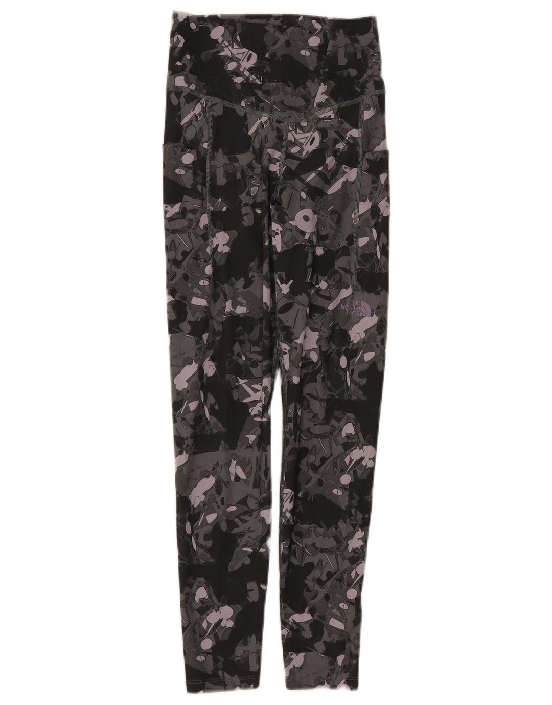 The North Face Womens Abstrakt Mønster Leggings UK 8 Small Multicolored