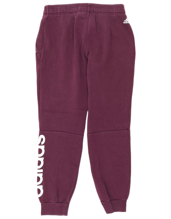 Adidas Womens Graphic Tracksuit Trousers Joggers UK 12/14 Medium Burgundy