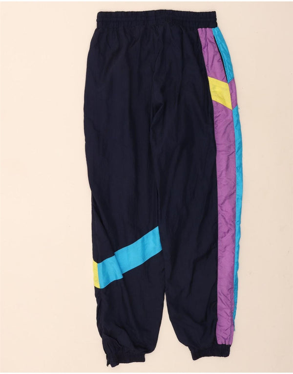 Vintage træningsdragt til mænd Joggers Large Navy Blue Colourblock