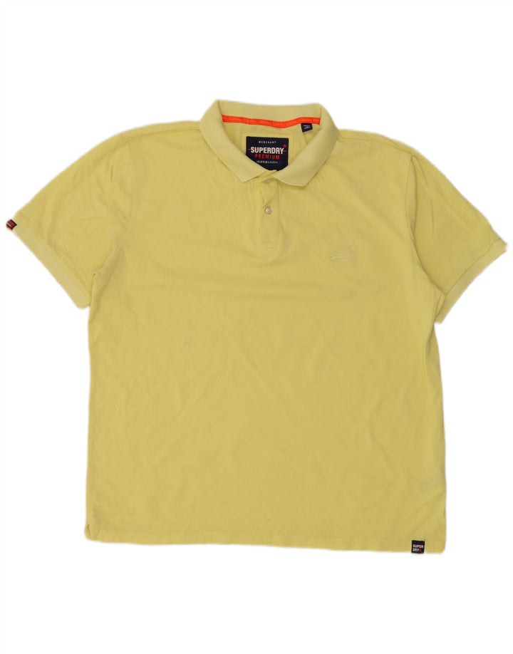 Superdry herre poloshirt 2XL gul bomuld