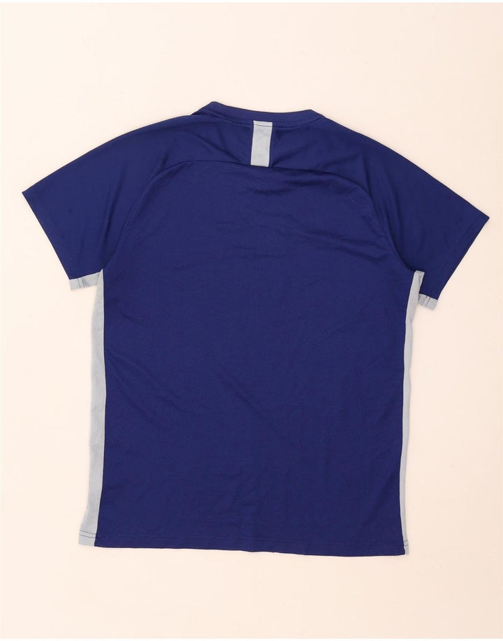 Nike Herre Dri Fit T-Shirt Top Stor Blå Colourblock Polyester