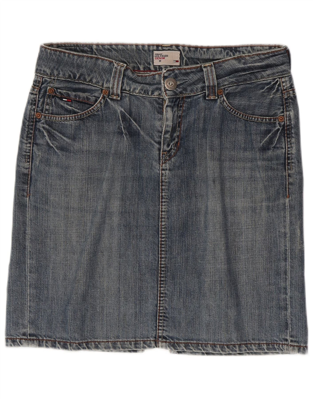 TOMMY HILFIGER Dame denim nederdel Medium W30 Blå Bomuld