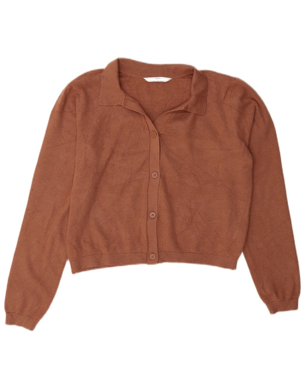 Marks & Spencer Girls Crop Cardigantrøje 14-15 år Brun viskose