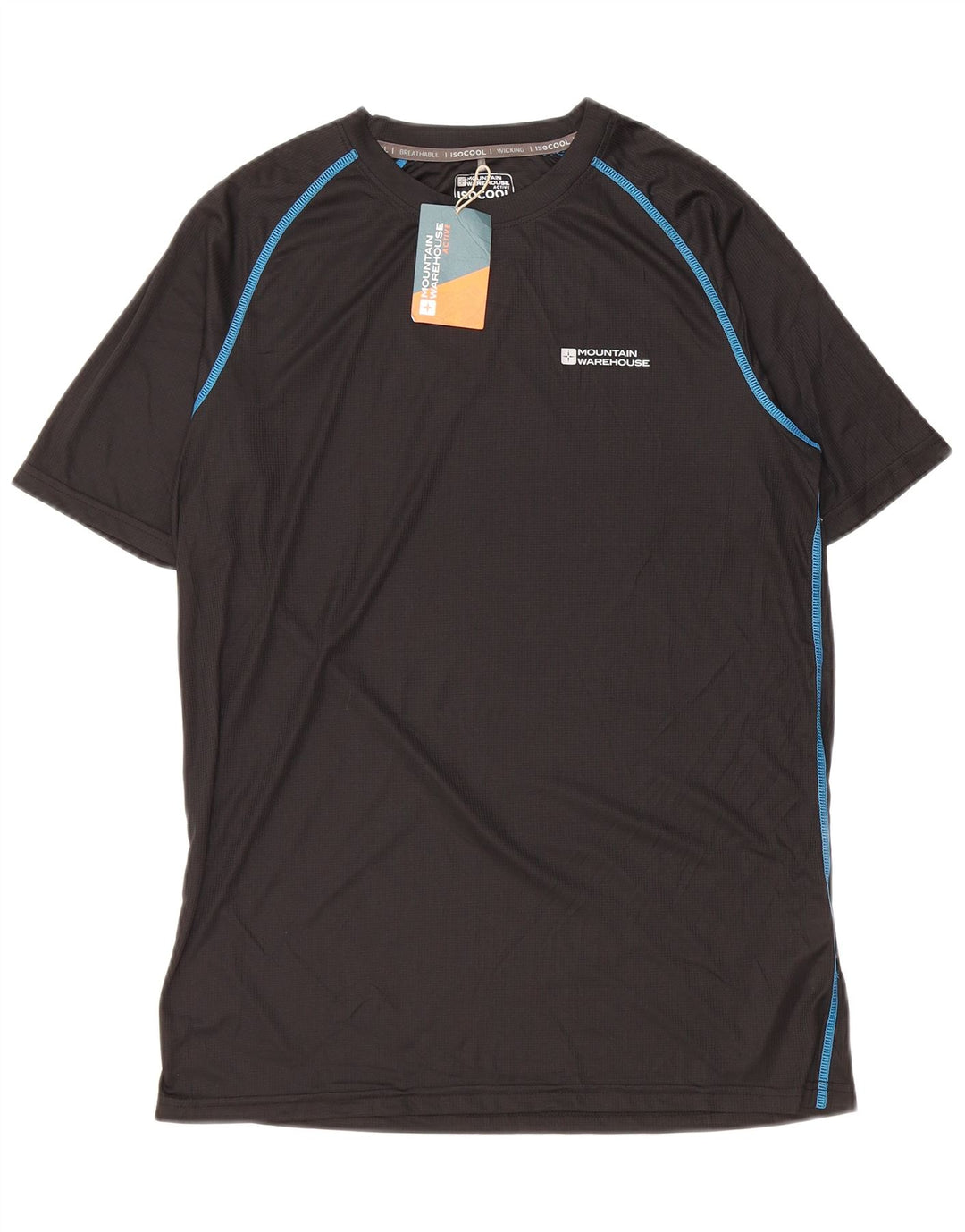 Mountain Warehouse Herre T-Shirt Top Medium Sort Polyester