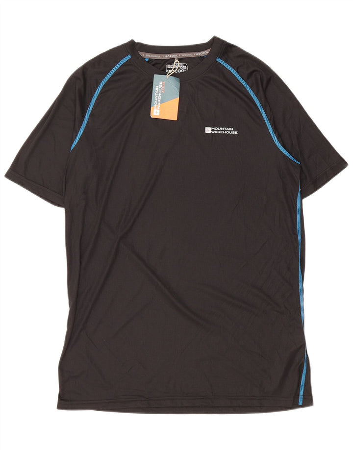 Mountain Warehouse Herre T-Shirt Top Medium Sort Polyester