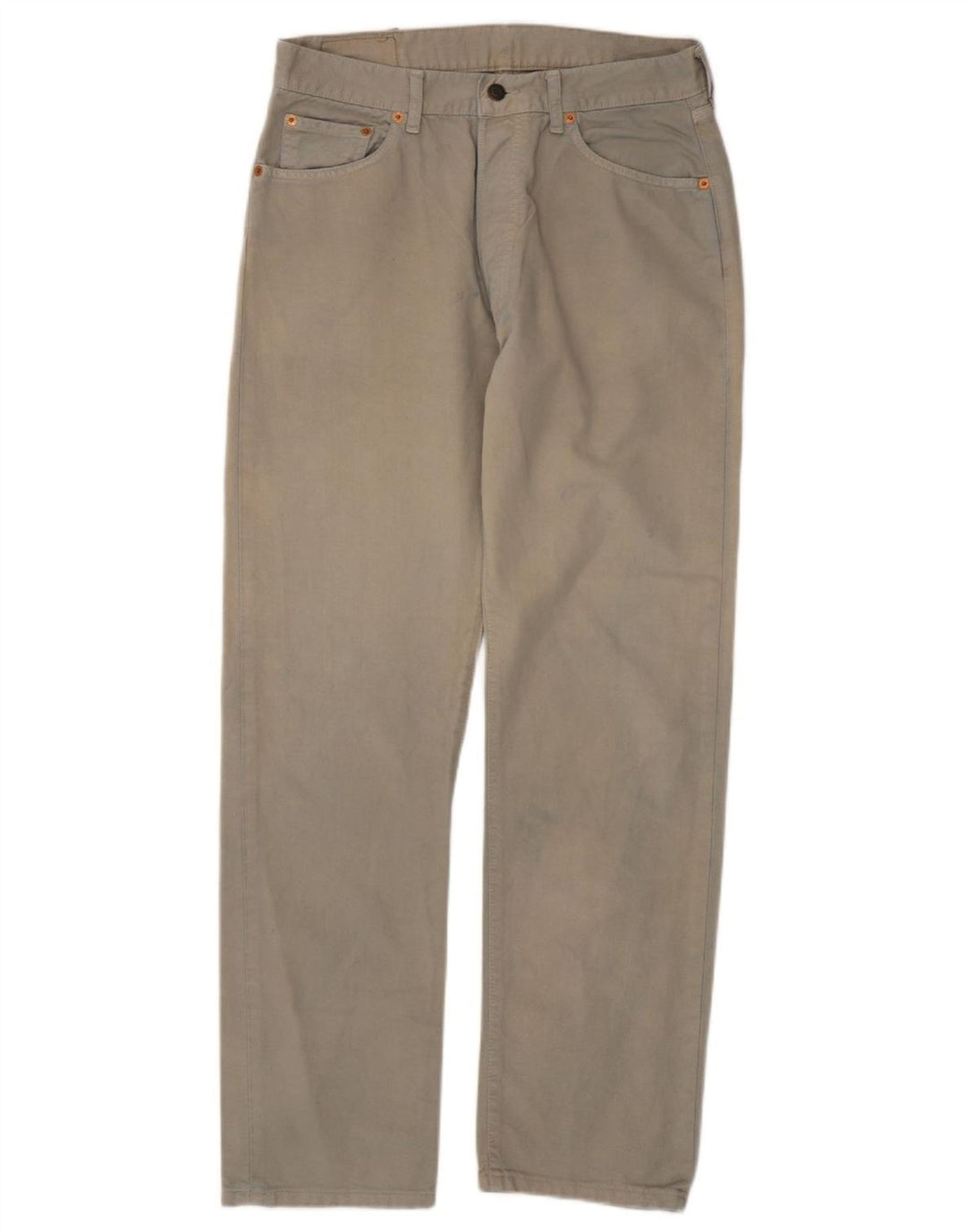 Levi's Herre 551 Straight Jeans W34 L32 Beige Bomuld