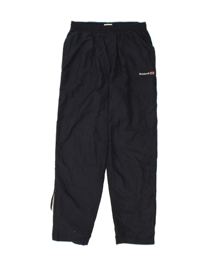 REEBOK Womens Tracksuit Trousers UK 12 Medium Navy Blue Polyester Vintage Reebok and Second-Hand Reebok from Messina Hembry 