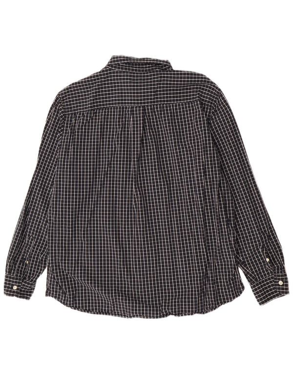Chaps Herre Custom Fit skjorte 2XL sort ternet bomuld