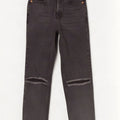 Topshop Dame Distressed Cropped Jeans W25 L24 Grå Polyester