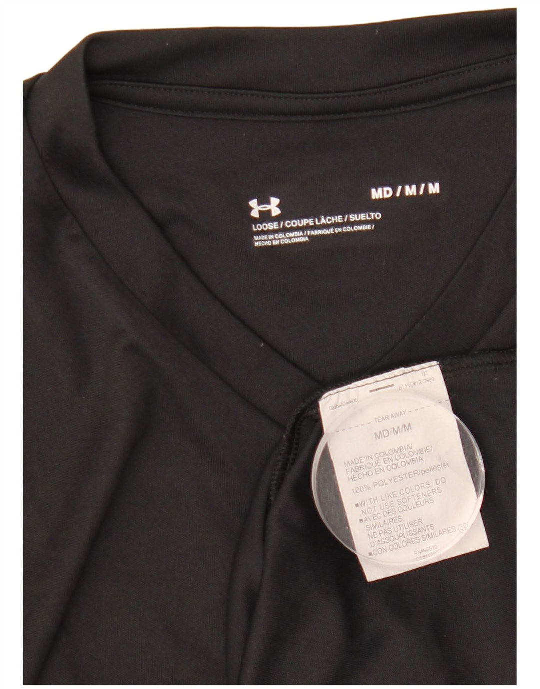 UNDER ARMOUR Herre T-Shirt Top Medium Sort Polyester