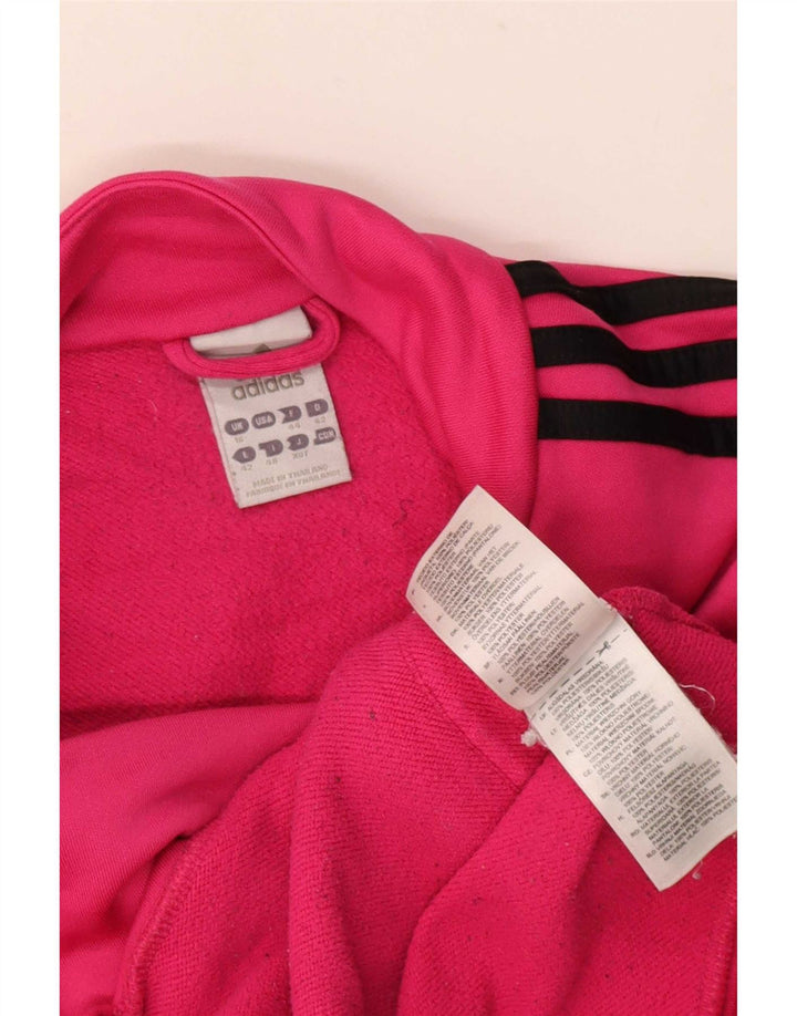 Adidas træningsdragt topjakke til kvinder UK 16 Large Pink Polyester