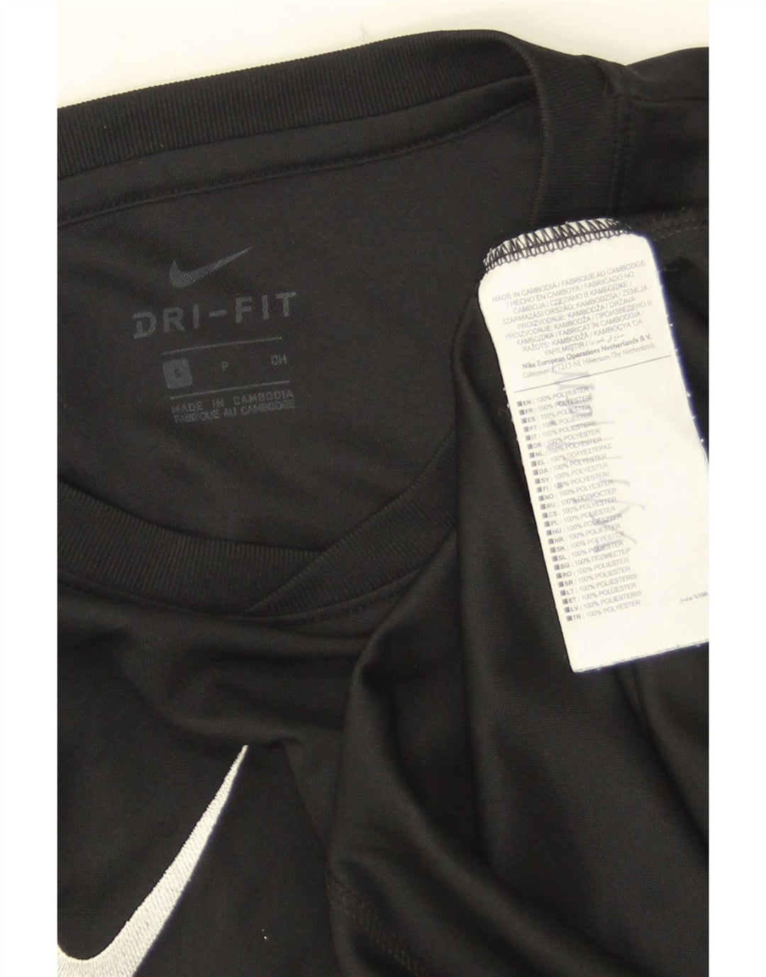 Nike herre Dri Fit T-shirt top lille sort polyester