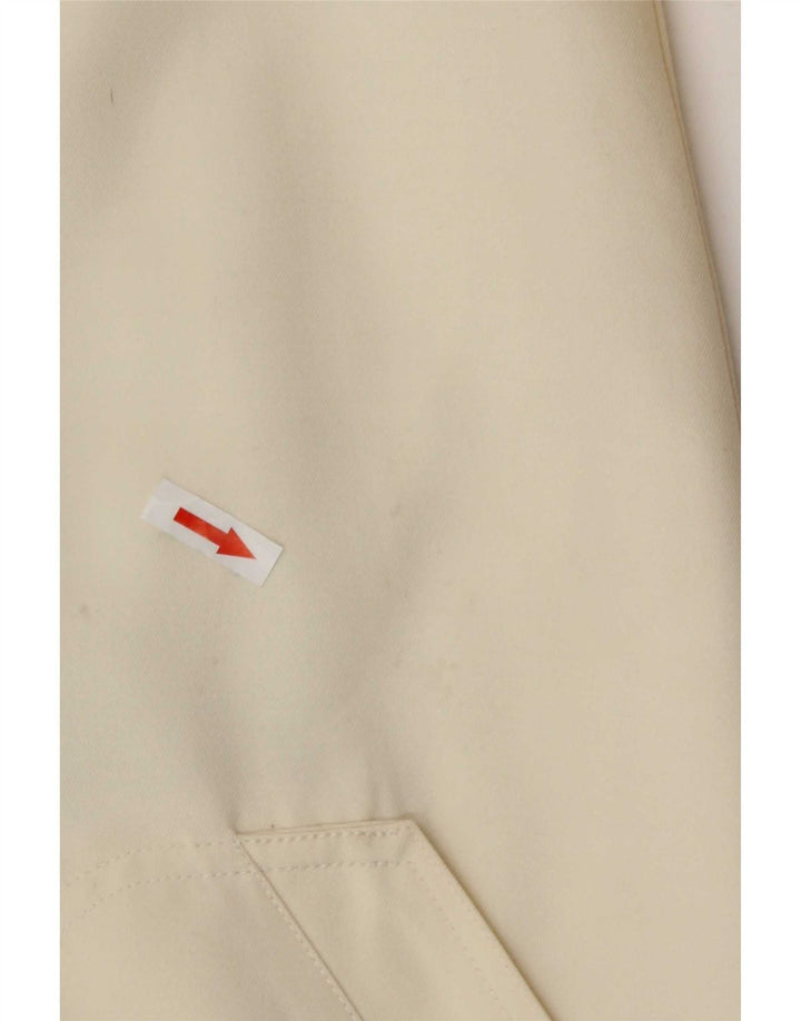 Vintage Trench Coat til kvinder UK 8 Small Off White Polyester