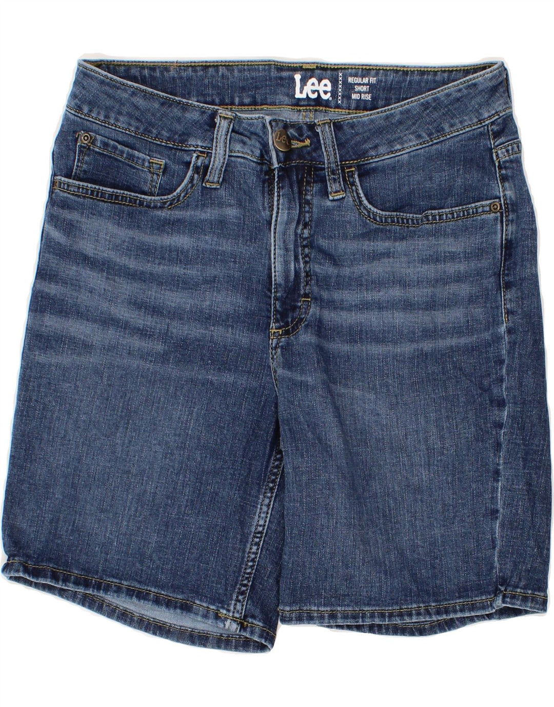 LEE Womens Regular Fit Mid Rise Denim Shorts US 8 Medium W28 Blue Cotton Vintage Lee and Second-Hand Lee from Messina Hembry 