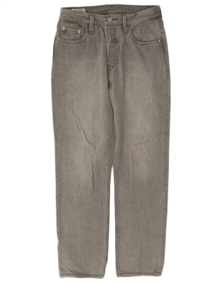 Levi's Dame 501 Straight Jeans W25 L28 Grå Bomuld