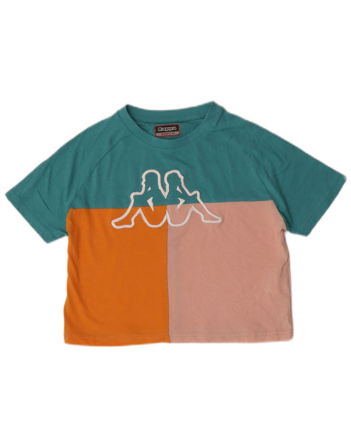 Kappa Grafisk T-shirt top til kvinder DK 14 Medium Flerfarvet Colourblock