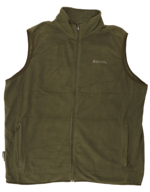 Mountain Warehouse Herre Fleece Gilet UK 42 XL Khaki Polyester