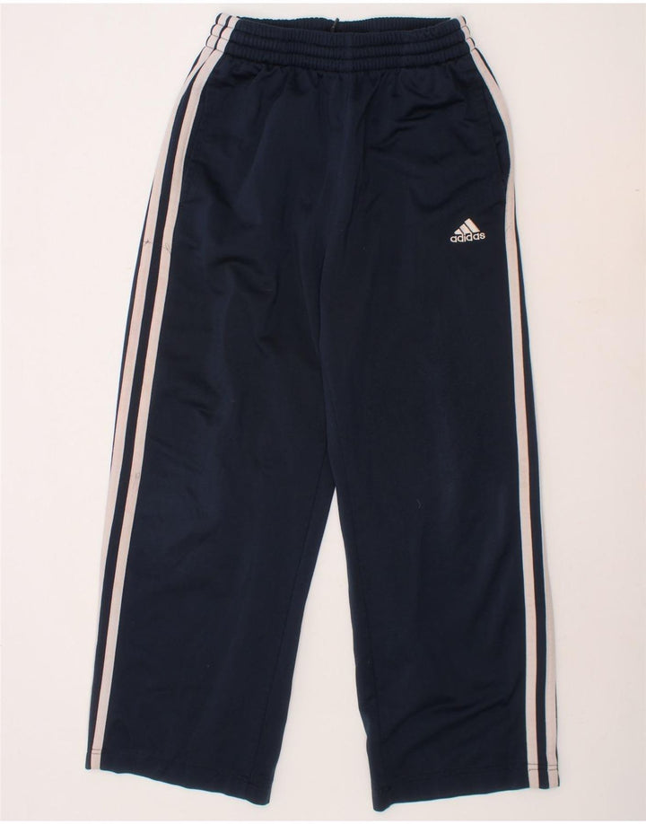 ADIDAS Boys Tracksuit Trousers 11-12 Years Navy Blue Polyester Vintage Adidas and Second-Hand Adidas from Messina Hembry 