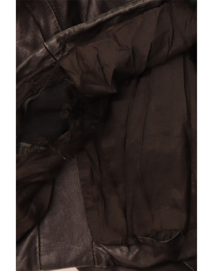 SCOUT Mens Leather Jacket UK 40 Large Black