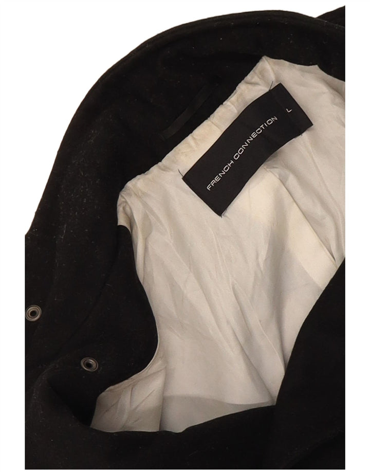 French Connection Herre Pea Coat UK 40 Large Black