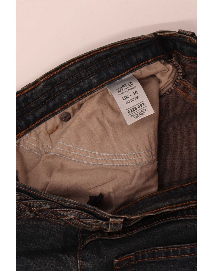 Marks & Spencer Dame Bootcut Jeans UK 10 Small W28 L30 Navy Blue