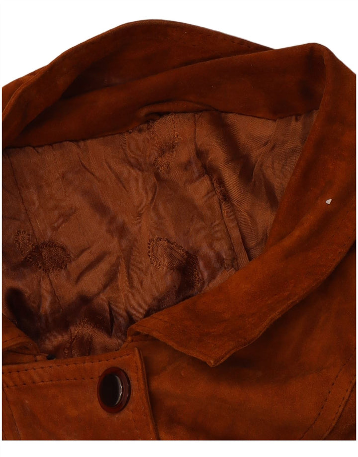 Vintage ruskindsfrakke til kvinder UK 16 Large Brown