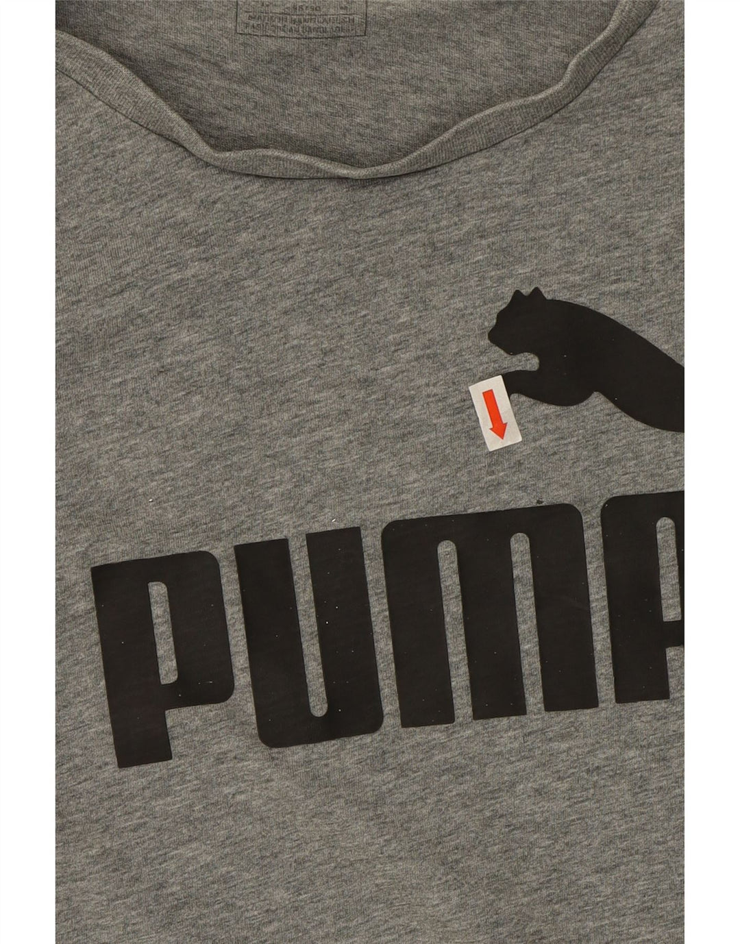PUMA Mens Graphic T-Shirt Top Medium Grey Cotton Vintage Puma and Second-Hand Puma from Messina Hembry 