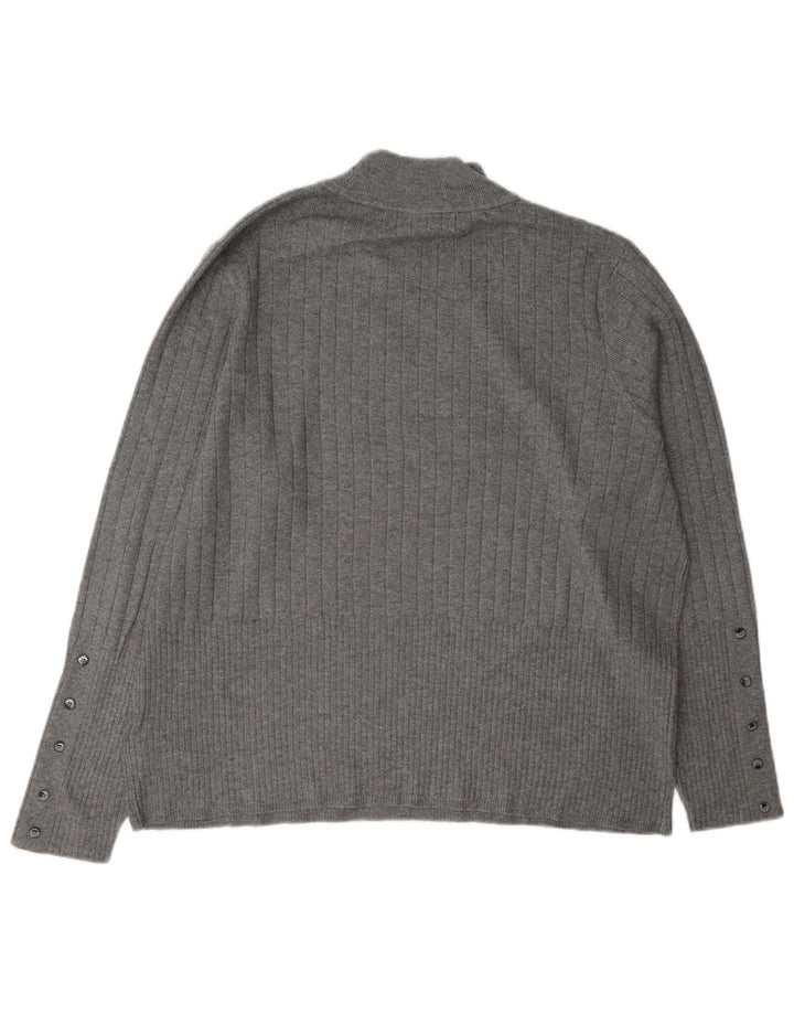 Marks & Spencer Dame Turtle Neck sweater UK 22 3XL Grå Viscose