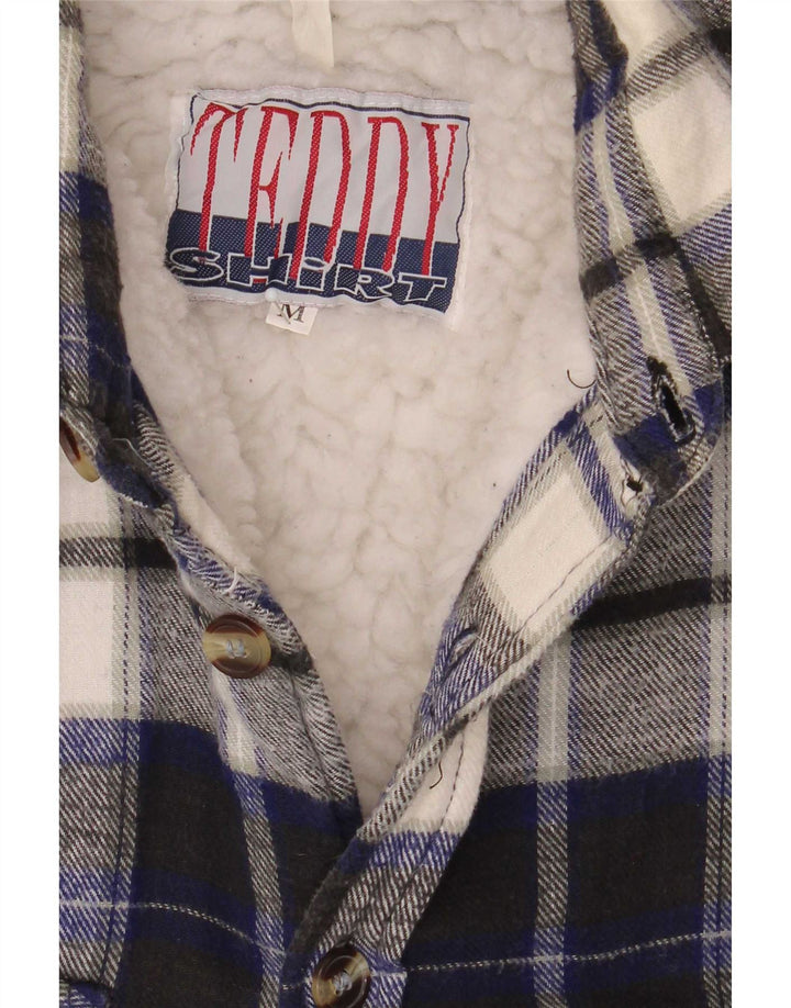 Vintage herre skovhugger flannel skjorte medium marineblå ternet