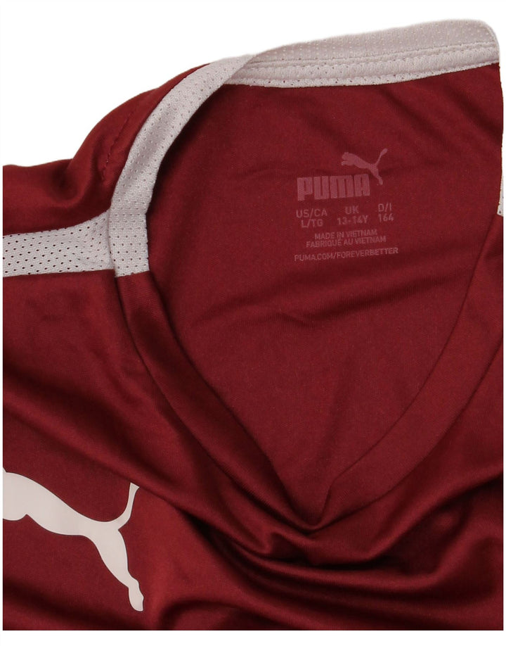 Puma drenge grafisk t-shirt top 13-14 år rødbrun