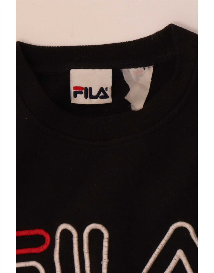 Fila Herre Grafisk Sweatshirt Jumper Lille Sort