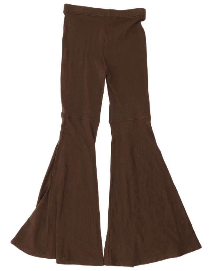 Roccobarocco Dame Flare Leggings UK 8 Lille Brun