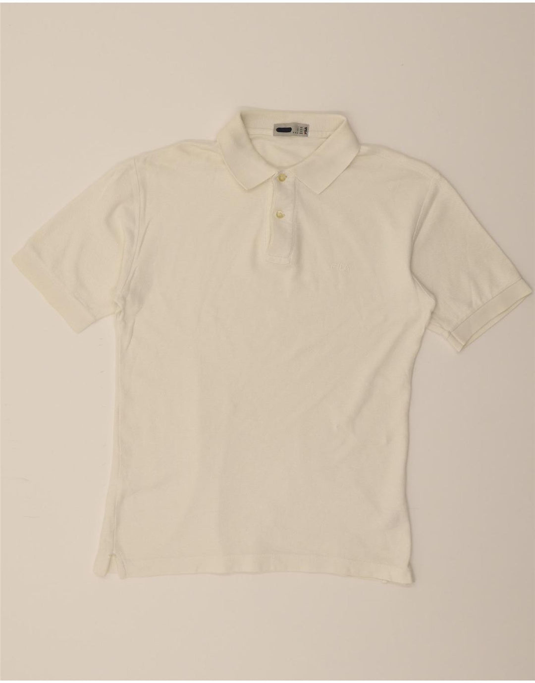 FILA Mens Polo Shirt 2XS White Cotton Vintage Fila and Second-Hand Fila from Messina Hembry 