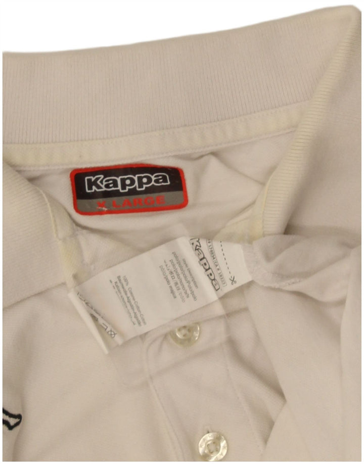 Kappa herre poloshirt XL hvid bomuld