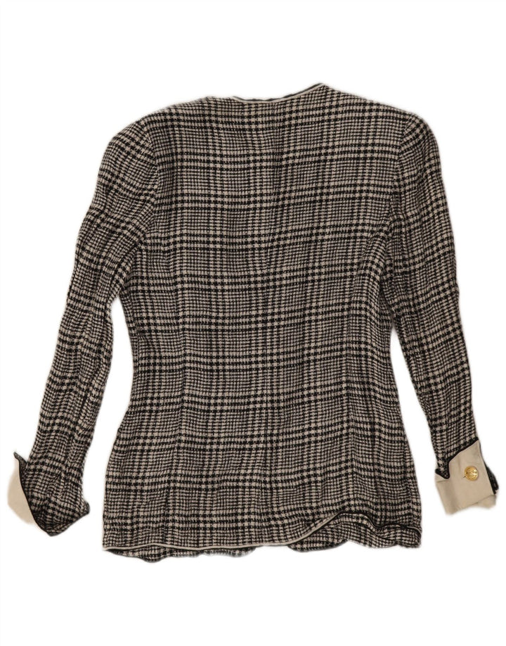 Roccobarocco dame cardigan sweater IT 44 Medium Black Houndstooth