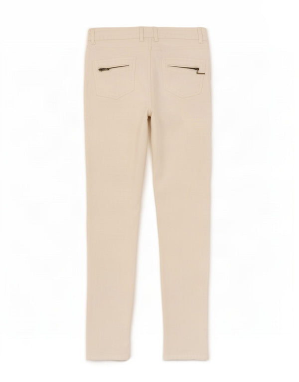 Zara Dame Skinny Jeans EU 40 Medium W30 L30 Hvid Bomuld