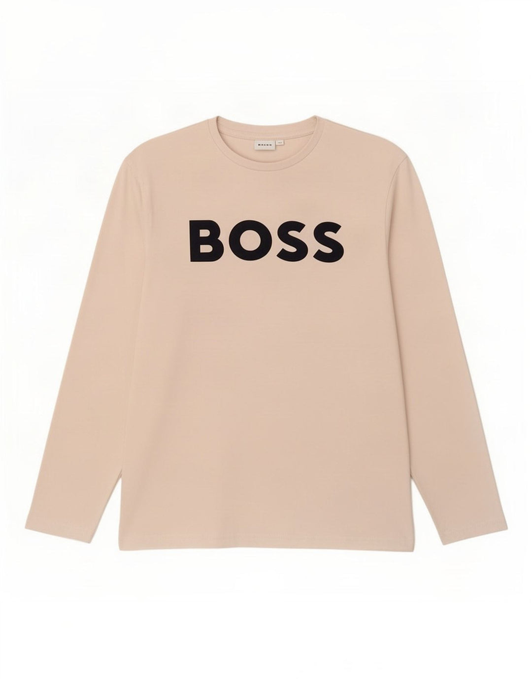 Hugo Boss Boys Grafisk Top Langærmet 13-14 År Lille Hvid Bomuld