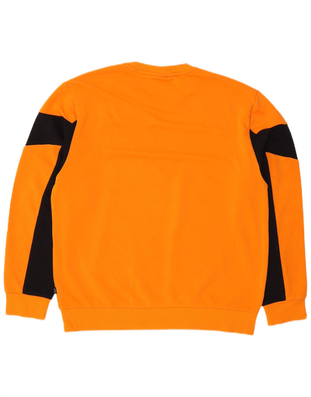 Puma Herre Grafisk Sweatshirt Jumper Large Orange Colourblock Bomuld