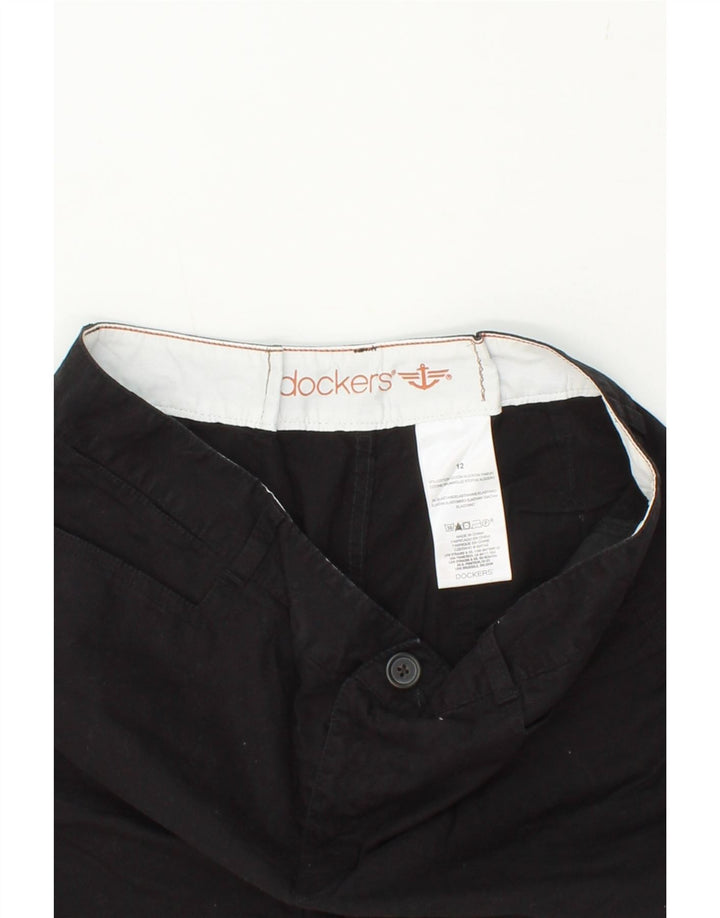 DOCKERS Womens Chino Shorts US 12 Large W32  Black Cotton Vintage Dockers and Second-Hand Dockers from Messina Hembry 