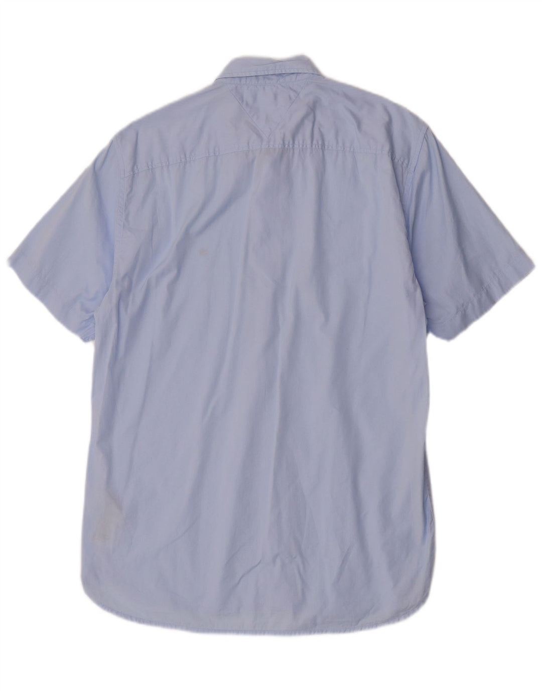 Tommy Hilfiger Kortærmet Herre Regular Fit skjorte Medium Blue Bomuld